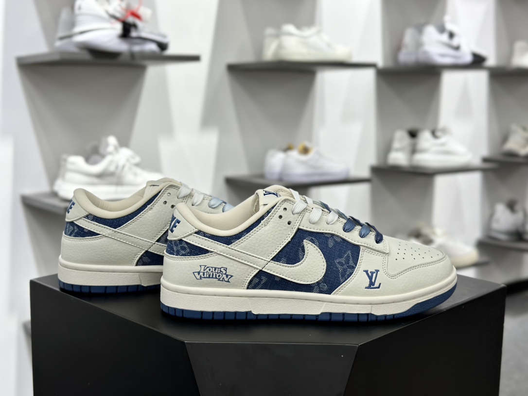 Nike SB Dunk Low LV联名-米蓝印花 低帮休闲板鞋 JH8310-954