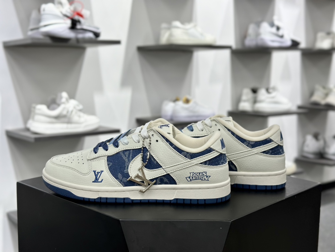 Nike SB Dunk Low LV联名-米蓝印花 低帮休闲板鞋 JH8310-954