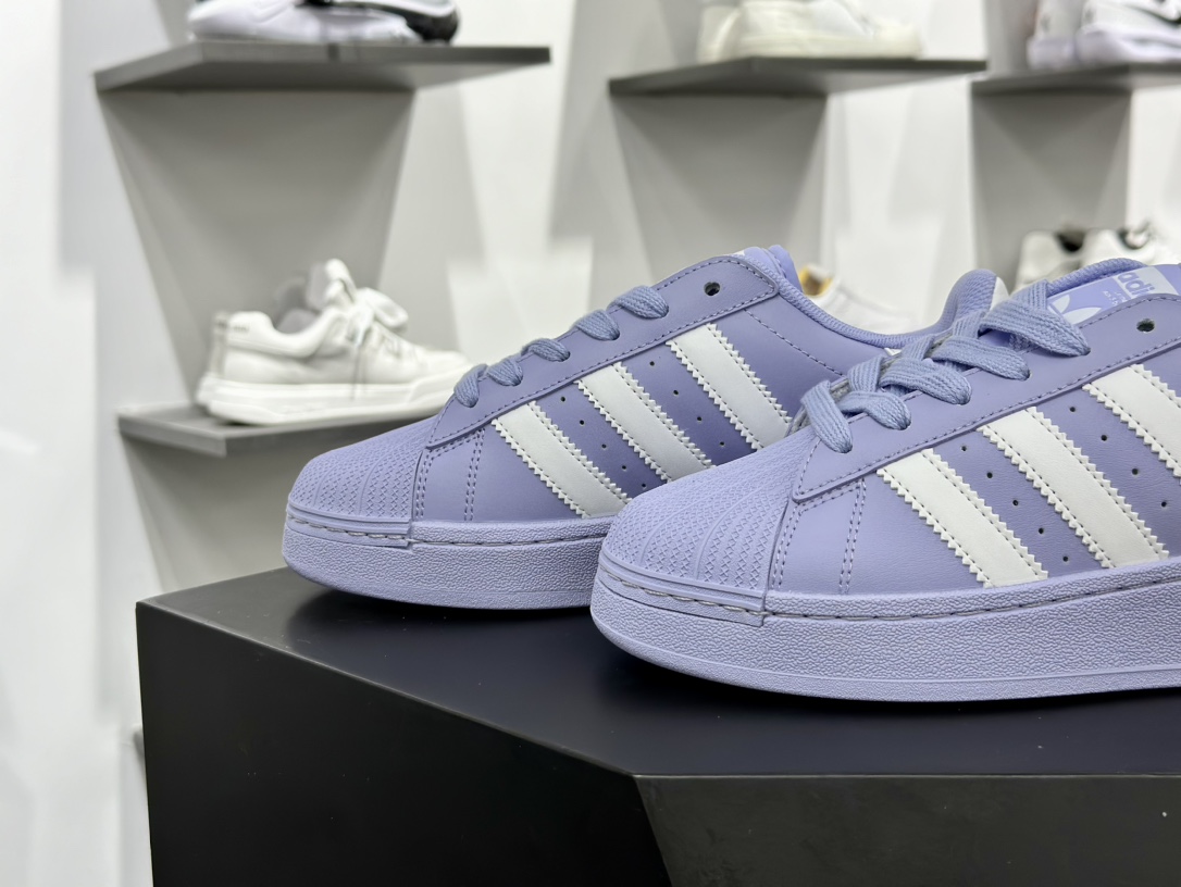 Adidas Originals Superstar XLG 厚底 白黑贝壳头 ID5753