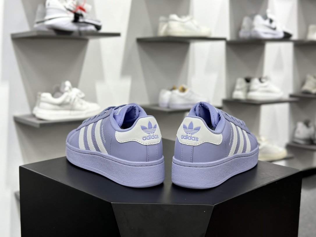 Adidas Originals Superstar XLG 厚底 白黑贝壳头 ID5753