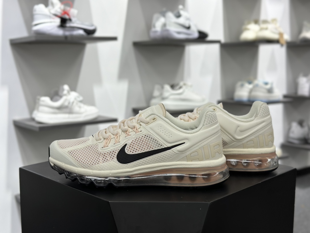 NIKE Air Max 2013 耐克复古透气网布 全掌气垫 缓震跑步鞋 HF3660-100