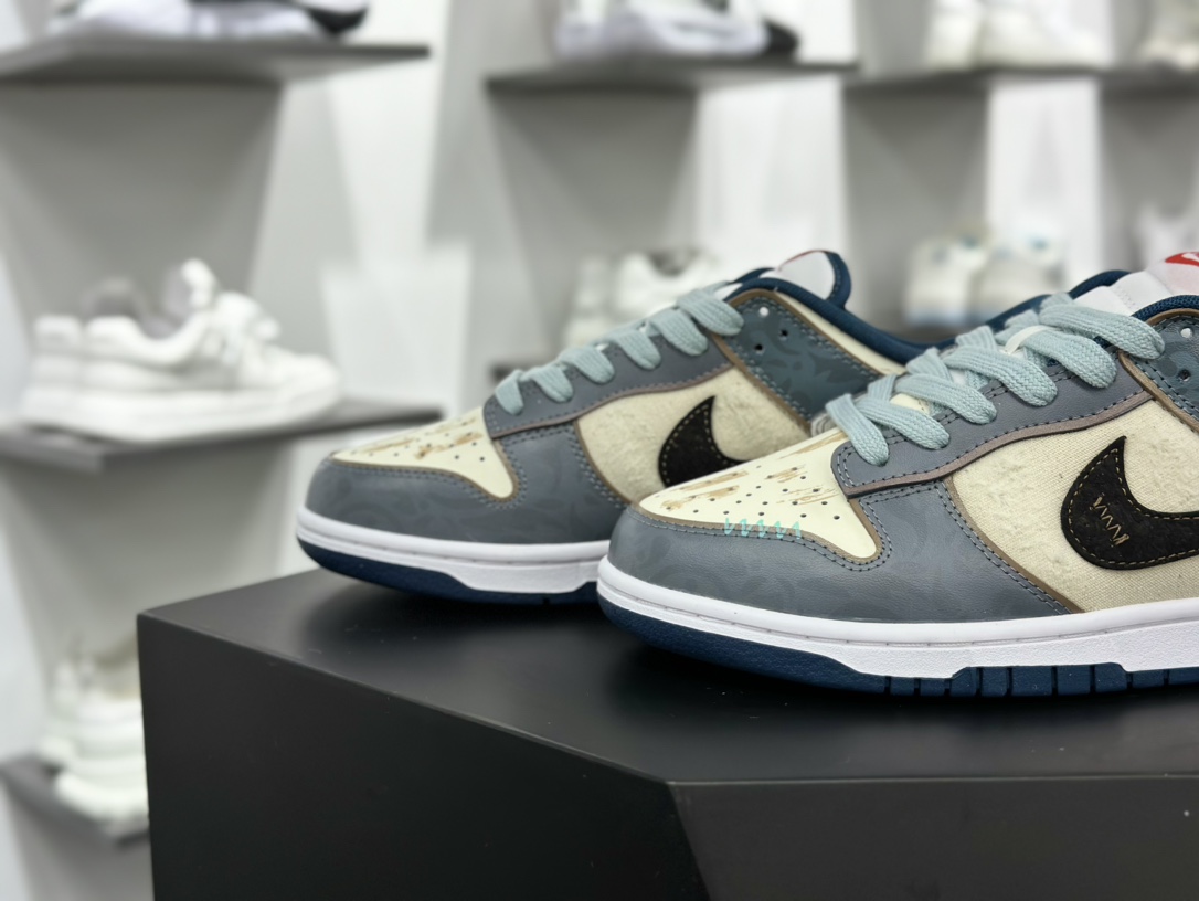 耐克Nike SB Dunk Low”Valentine's Day”扣篮系列低帮滑板板鞋“米蓝黑航海时代涂鸦”DD1391-400