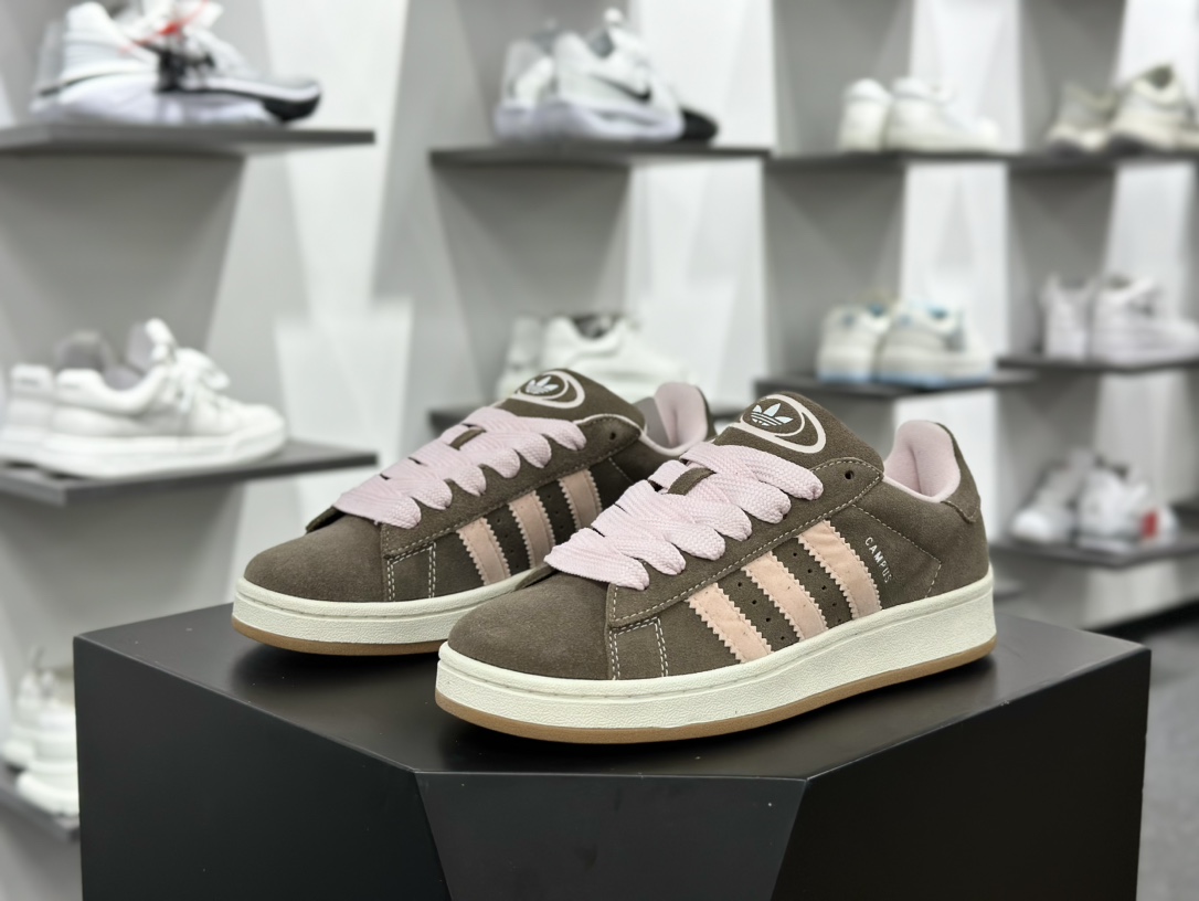 阿迪达斯Adidas Originals Campus 00s 学院系列板鞋 “翻毛摩卡深棕粉”HQ4569