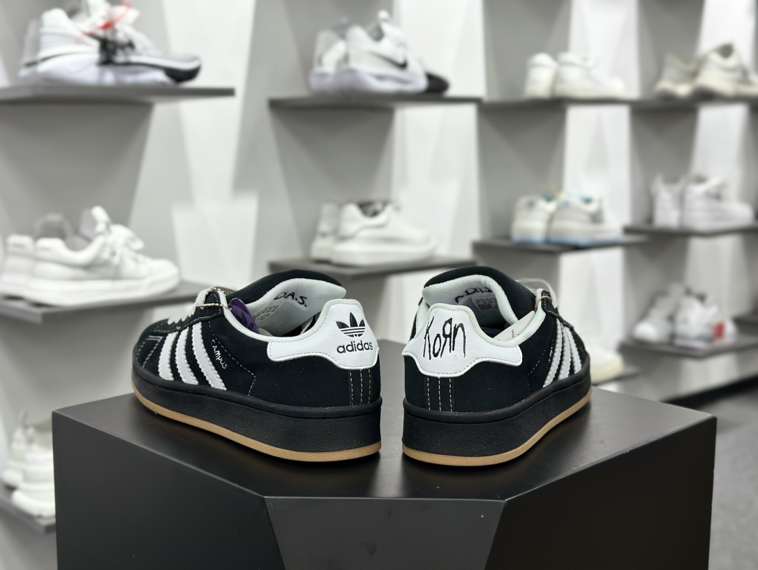 阿迪达斯Adidas Originals Campus 00s 学院系列板鞋“联名绒面黑白生胶底”IG0792