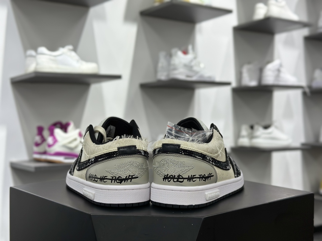 Air Jordan 1 Low AJ1 乔1熊猫恶作剧 宇宙探索 星际迷航 定制款低帮文化休闲板鞋 553558-132