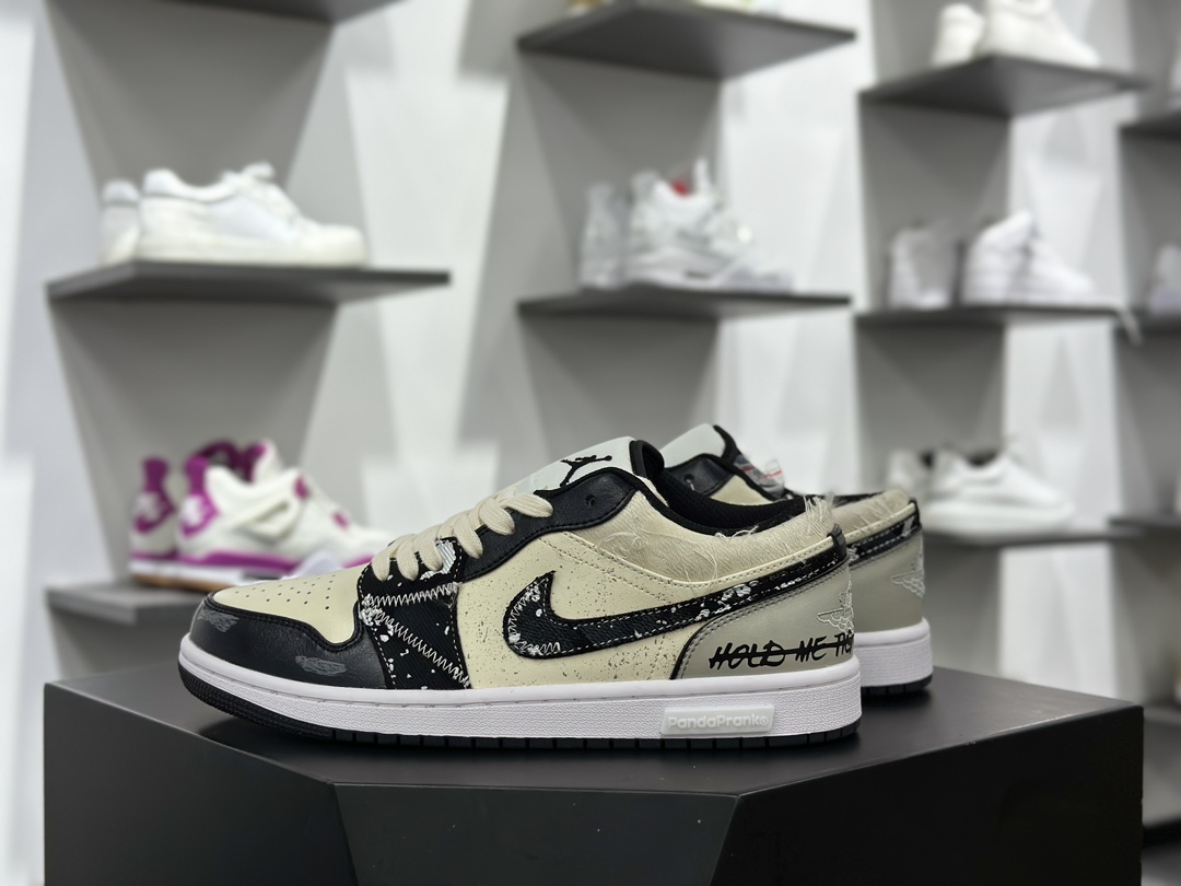 Air Jordan 1 Low AJ1 乔1熊猫恶作剧 宇宙探索 星际迷航 定制款低帮文化休闲板鞋 553558-132