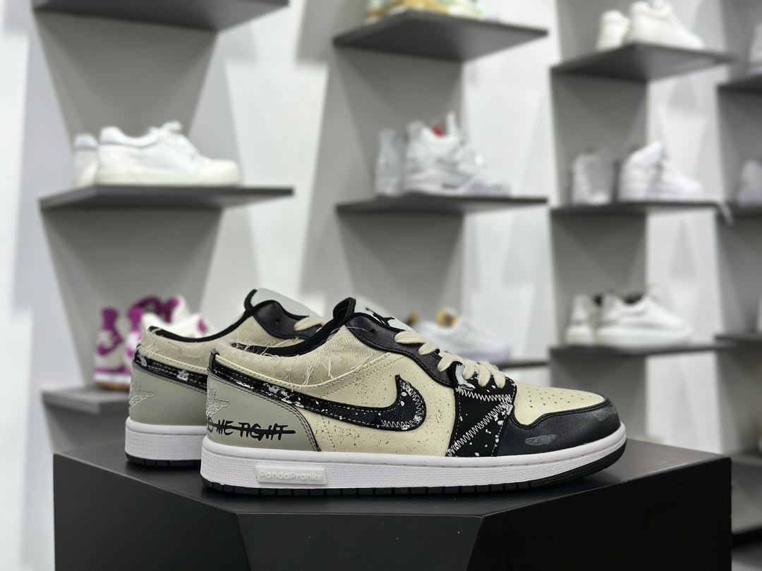 Air Jordan 1 Low AJ1 乔1熊猫恶作剧 宇宙探索 星际迷航 定制款低帮文化休闲板鞋 553558-132