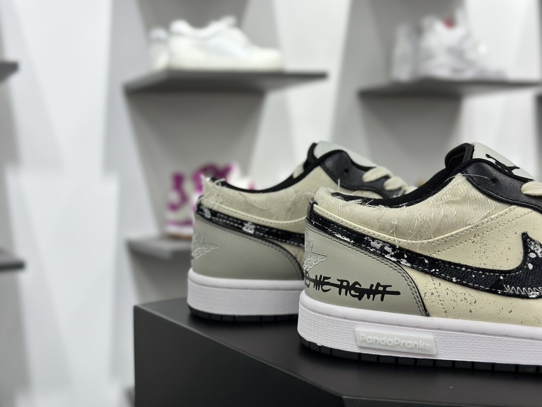 Air Jordan 1 Low AJ1 乔1熊猫恶作剧 宇宙探索 星际迷航 定制款低帮文化休闲板鞋 553558-132