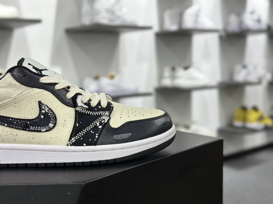 Air Jordan 1 Low AJ1 乔1熊猫恶作剧 宇宙探索 星际迷航 定制款低帮文化休闲板鞋 553558-132