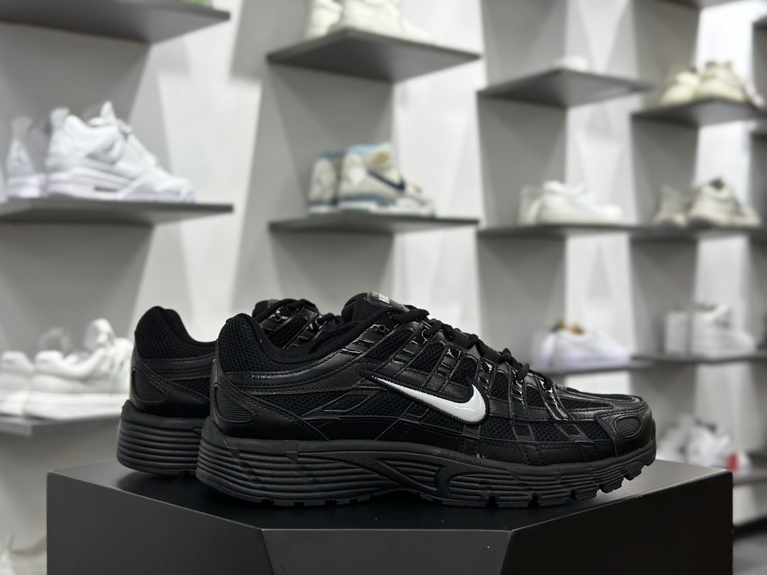 耐克Nike P-6000 Premium”Black/White”系列低帮复古慢跑鞋“全黑白钩”HF1052-010