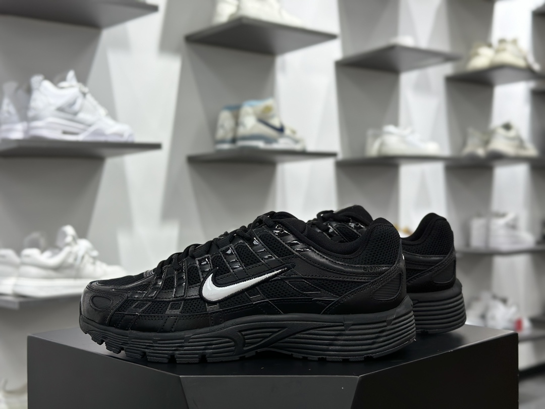 耐克Nike P-6000 Premium”Black/White”系列低帮复古慢跑鞋“全黑白钩”HF1052-010