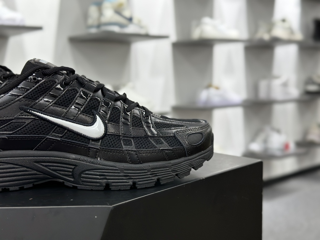 耐克Nike P-6000 Premium”Black/White”系列低帮复古慢跑鞋“全黑白钩”HF1052-010