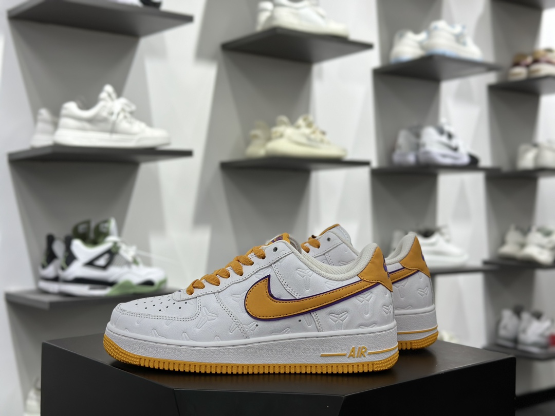 路易威登Louis Vuitton x Nike Air Force 1 07 LV8”White/Yellow/LV Monogram”空军一号板鞋“皮革白黄灰LV老花”DR9868-700