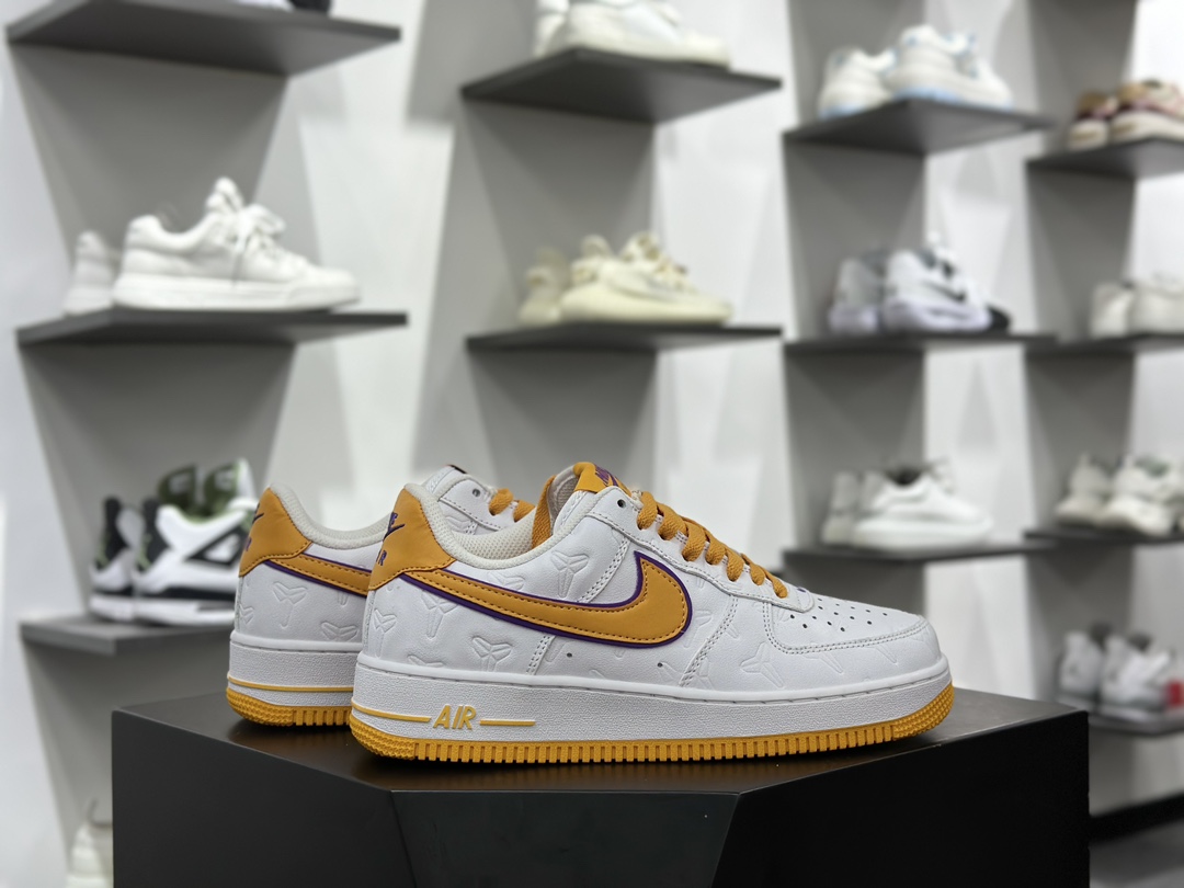 路易威登Louis Vuitton x Nike Air Force 1 07 LV8”White/Yellow/LV Monogram”空军一号板鞋“皮革白黄灰LV老花”DR9868-700