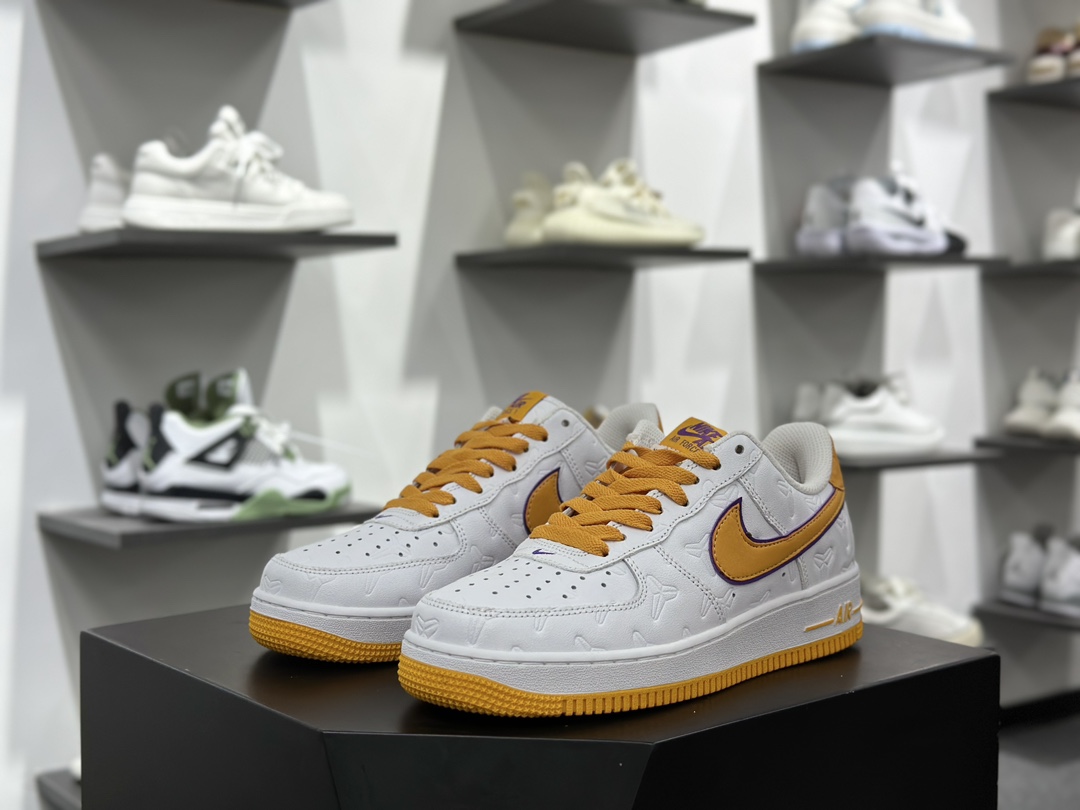 路易威登Louis Vuitton x Nike Air Force 1 07 LV8”White/Yellow/LV Monogram”空军一号板鞋“皮革白黄灰LV老花”DR9868-700