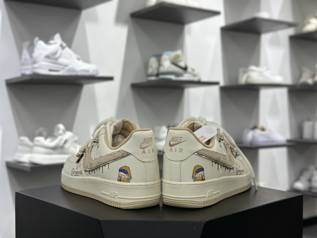 Nike Air Force 1 Low 07 x Louis Vuitton 涂鸦 米棕绑带  LV0506-505