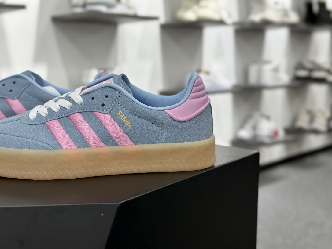 Adidas三叶草SAMBA ROSE 厚底休闲板鞋  JH8836