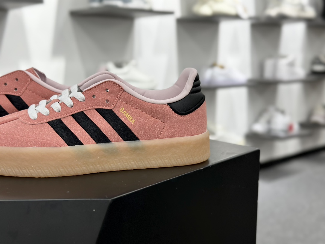 Adidas三叶草SAMBA ROSE 厚底休闲板鞋  JH8834