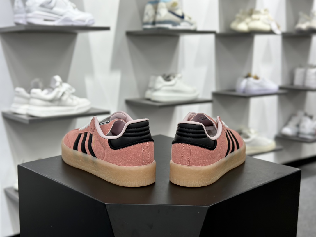 Adidas三叶草SAMBA ROSE 厚底休闲板鞋  JH8834