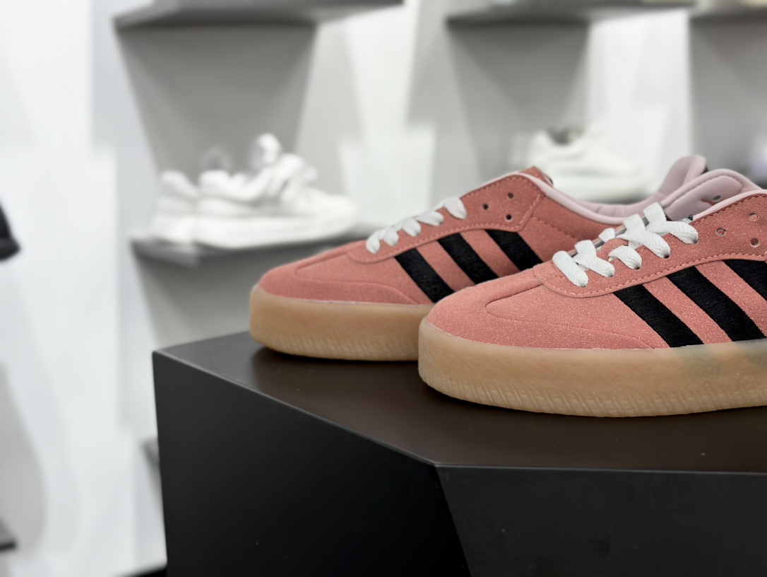 Adidas三叶草SAMBA ROSE 厚底休闲板鞋  JH8834