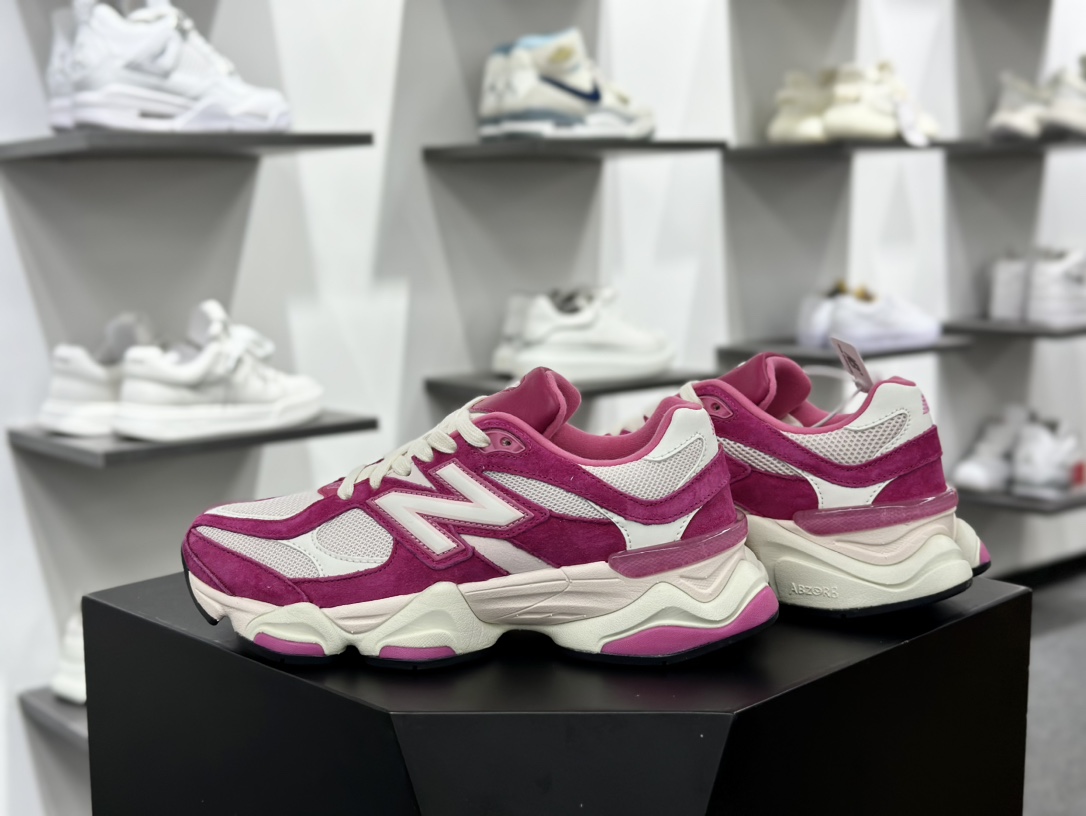 新百伦New Balance 9060”Rose Pink”系列复古百搭老爹风跑步鞋“玫粉米白”U9060FP