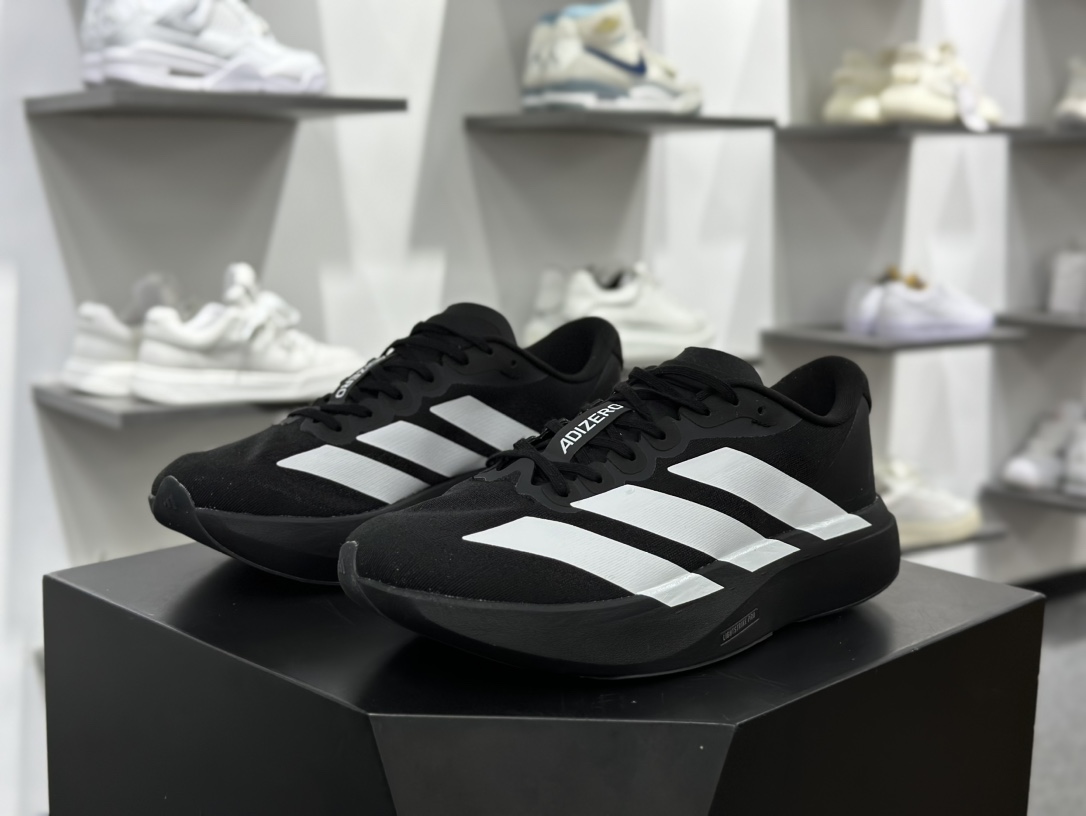 阿迪达斯Adidas Adizero Eva SL M”Black White”零度进化版系列低帮慢跑鞋“网织黑白”JP7149