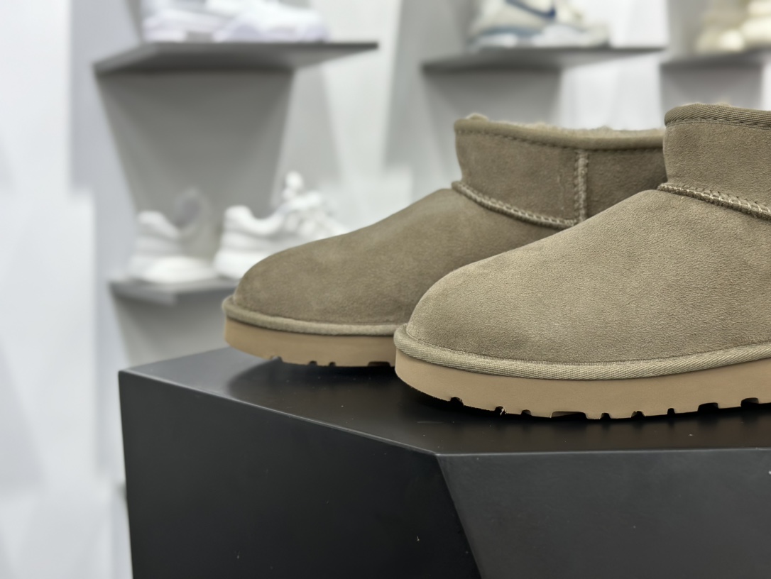 UGG W Classic Ultra Mini 经典迷你超短系列8.9cm短筒加绒休闲百搭短靴“羚羊棕加绒”1116109-ALP