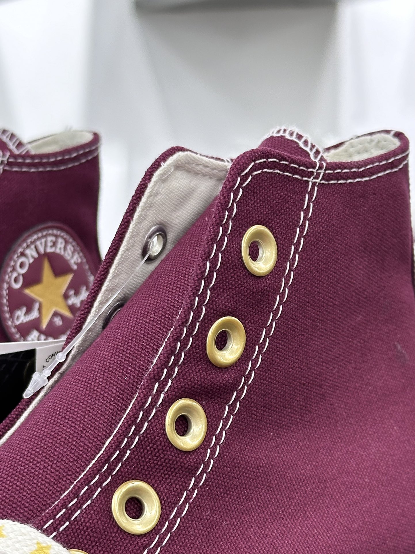 匡威Converse Chuck Taylor All Star 1970s High”Wine Red Beige”复古三星标高帮休闲运动硫化百搭板鞋“帆布酒红奶白金星”A12463C