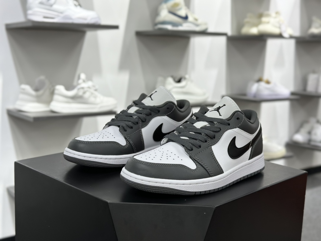 耐克Nike Air Jordan 1 Low”Midnight Navy Grey White”AJ1乔丹一代低帮篮球鞋“皮革海军蓝白灰”553558-141