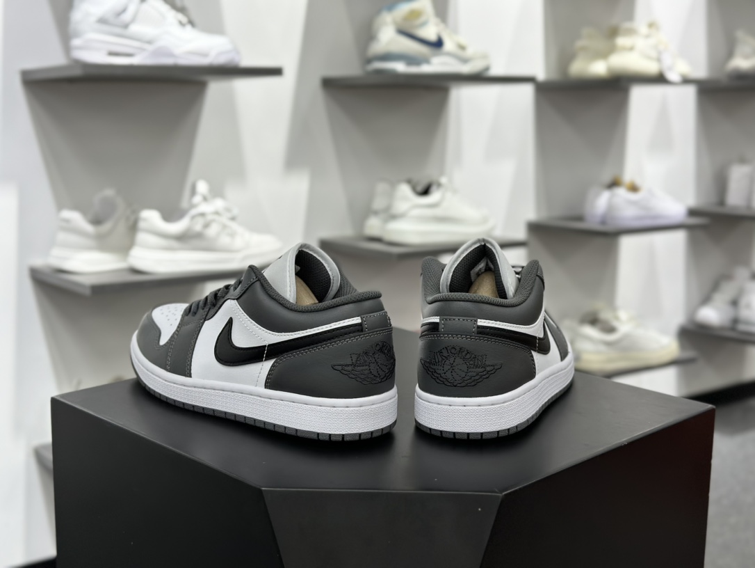 耐克Nike Air Jordan 1 Low”Midnight Navy Grey White”AJ1乔丹一代低帮篮球鞋“皮革海军蓝白灰”553558-141