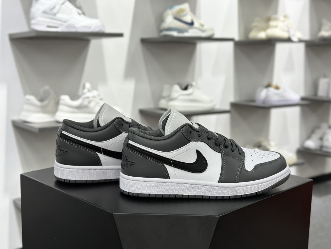 耐克Nike Air Jordan 1 Low”Midnight Navy Grey White”AJ1乔丹一代低帮篮球鞋“皮革海军蓝白灰”553558-141