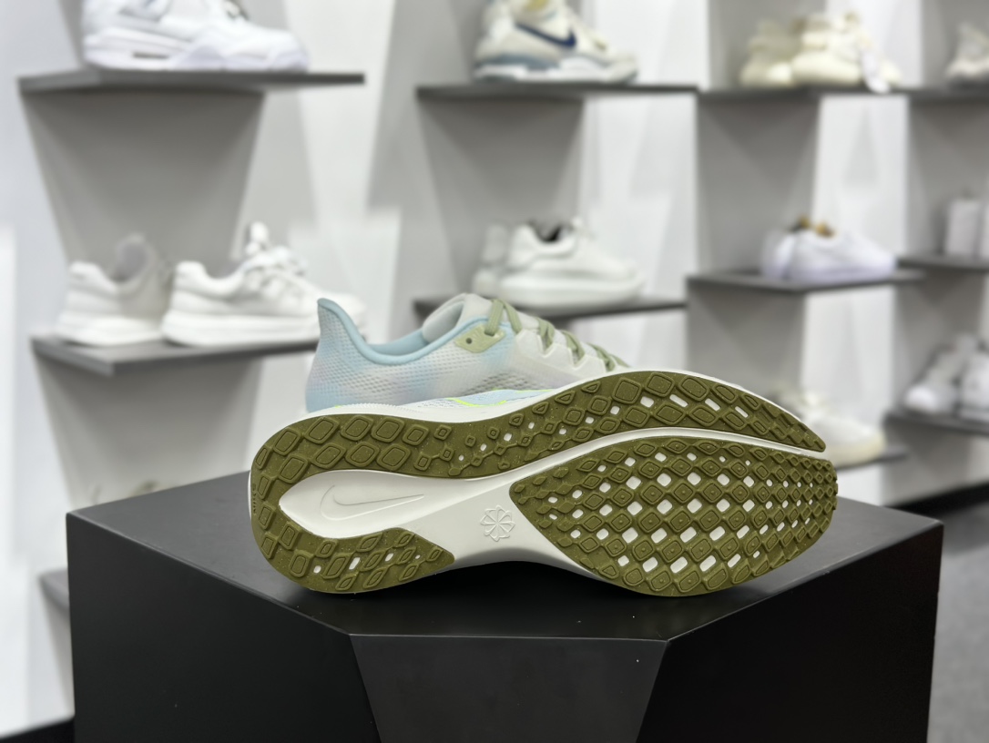 Nike Air Zoom Pegasus 41 Premium”Sail Glacier Blue Volt”41代慢跑鞋“网织白淡蓝荧光绿刺绣小飞马”HQ3465-143
