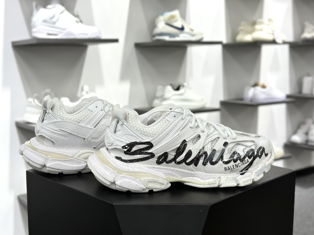 巴黎世家BALENCIAGA Track Trainers 3.0代复古野跑姥爹潮流百搭慢跑鞋 542023WTRHW9010