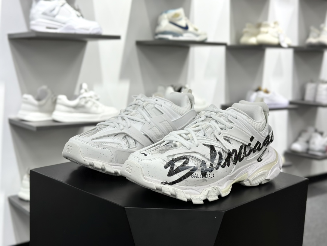 巴黎世家BALENCIAGA Track Trainers 3.0代复古野跑姥爹潮流百搭慢跑鞋 542023WTRHW9010