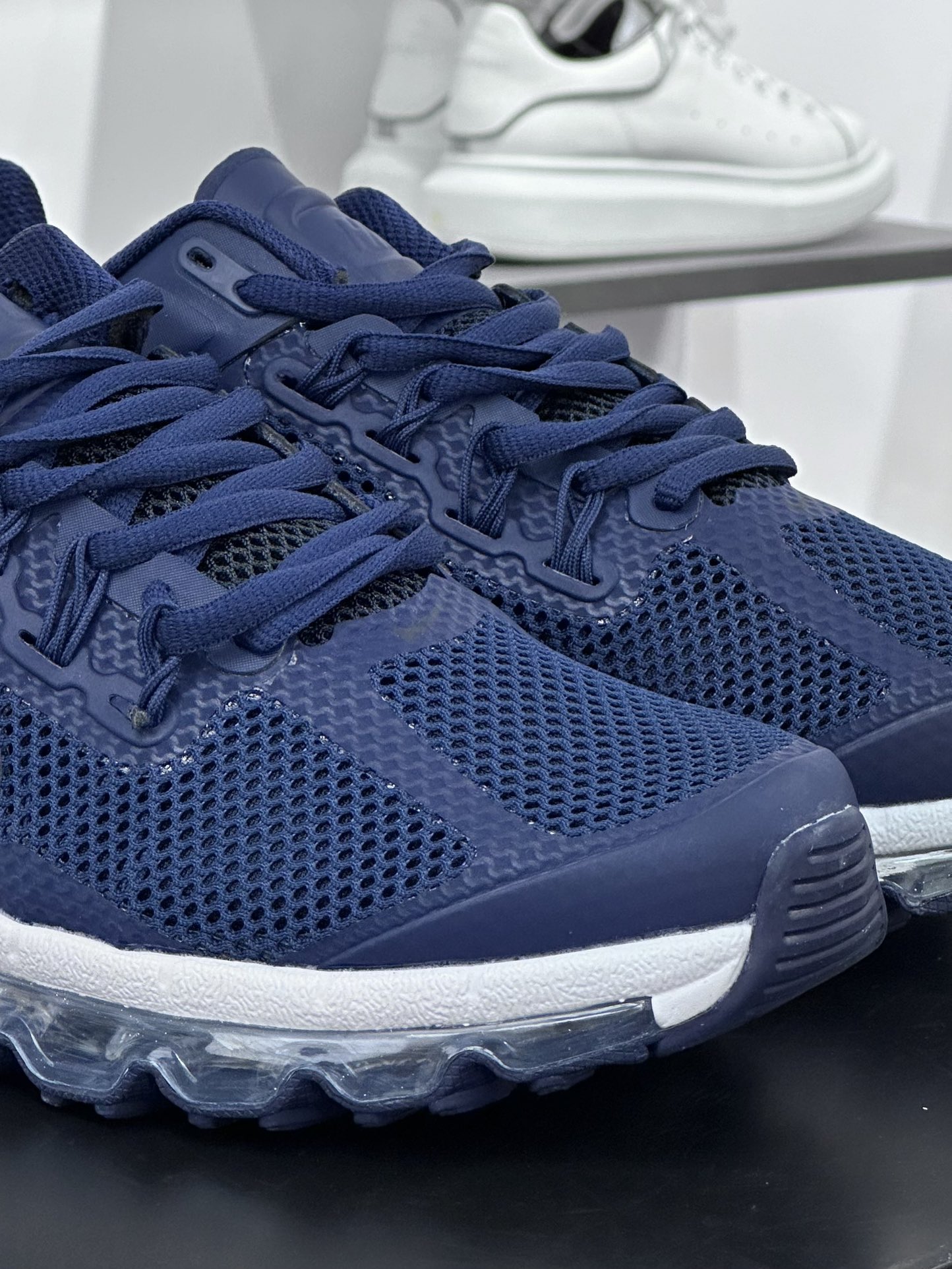 耐克Nike Air Max 2013”Dark Obsidian White ”2013大气垫系列低帮慢跑鞋“网织深蓝白”FZ4140-419