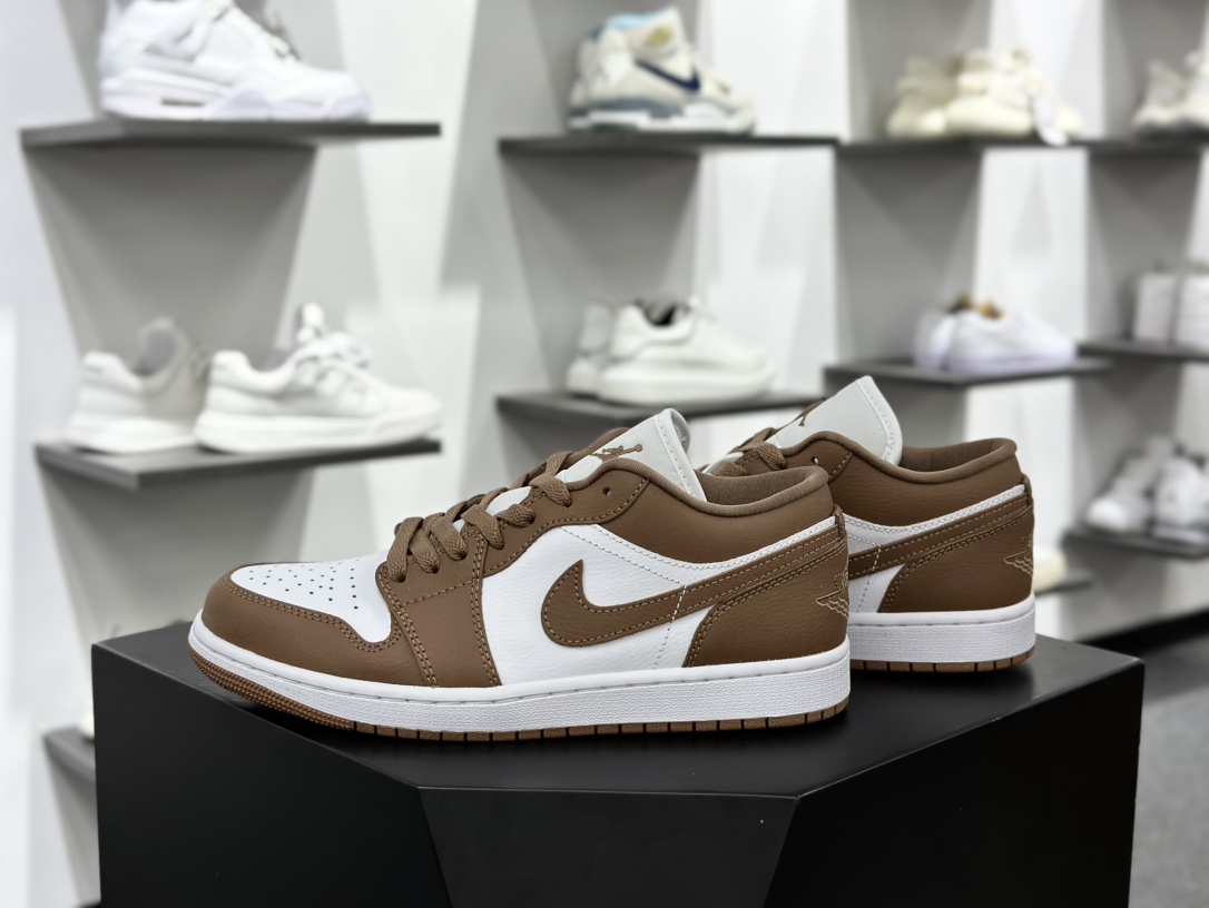 耐克Nike Wmns Air Jordan 1 Low GS”Archaeo Brown”AJ1乔丹一代低帮篮球鞋“摩卡棕白”DC0774-202