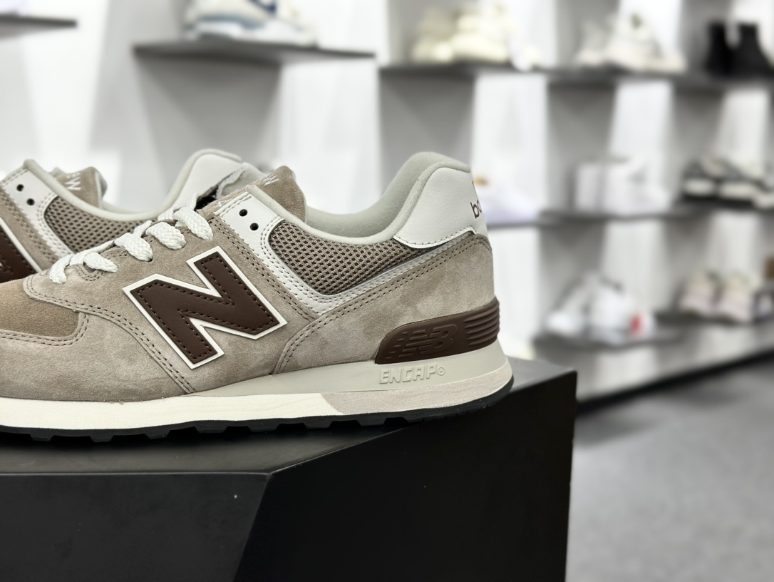 NB新百伦New Balance ML574系列低帮经典复古休闲运动慢跑鞋“麂皮摩卡棕黑”U574KL2