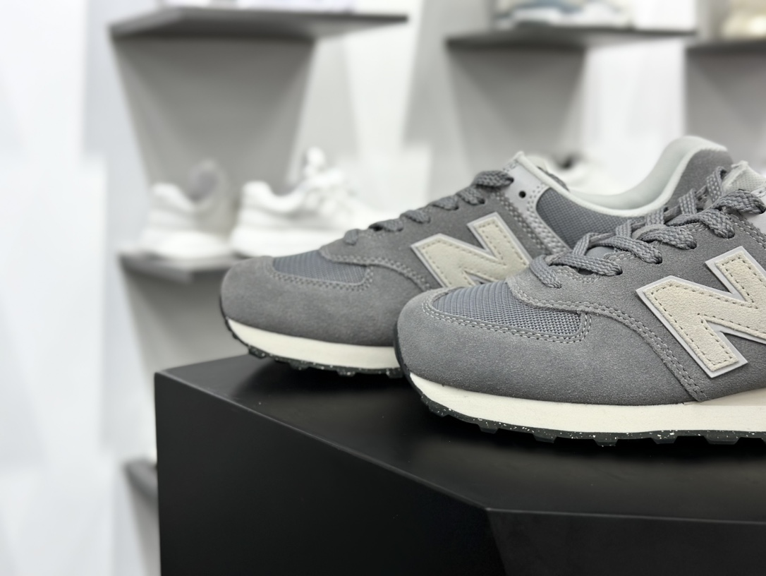 NB新百伦New Balance ML574系列低帮经典复古休闲运动慢跑鞋“翻毛灰米白”U574UL2