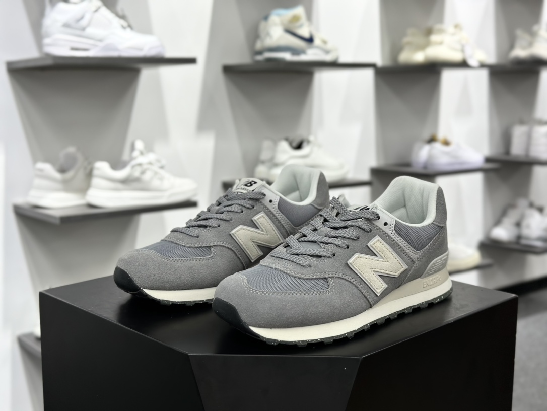 NB新百伦New Balance ML574系列低帮经典复古休闲运动慢跑鞋“翻毛灰米白”U574UL2