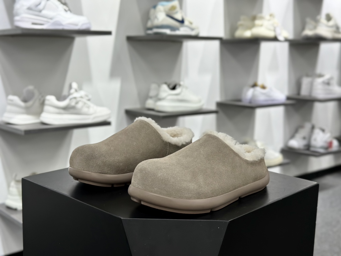 UGG W UGG Winter Mule Slippers 温特系列时尚居家穆勒半拖鞋“木灰加绒”1155888/GREY