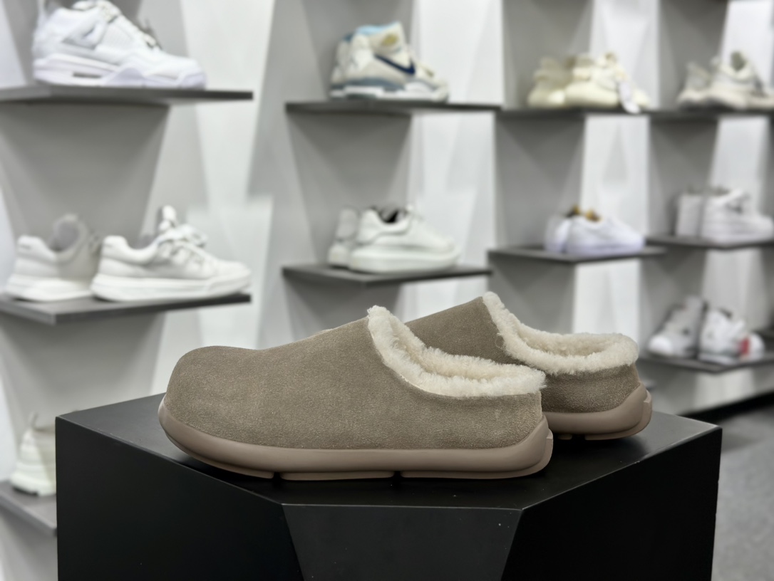 UGG W UGG Winter Mule Slippers 温特系列时尚居家穆勒半拖鞋“木灰加绒”1155888/GREY