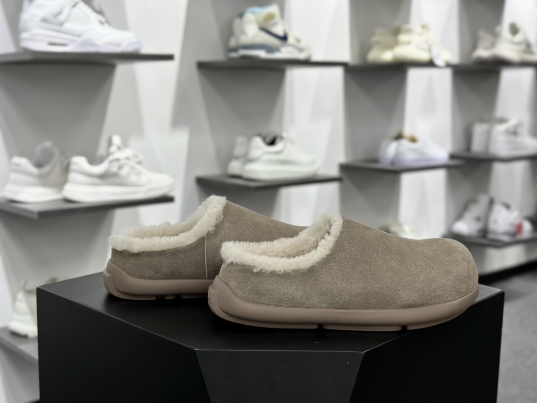 UGG W UGG Winter Mule Slippers 温特系列时尚居家穆勒半拖鞋“木灰加绒”1155888/GREY