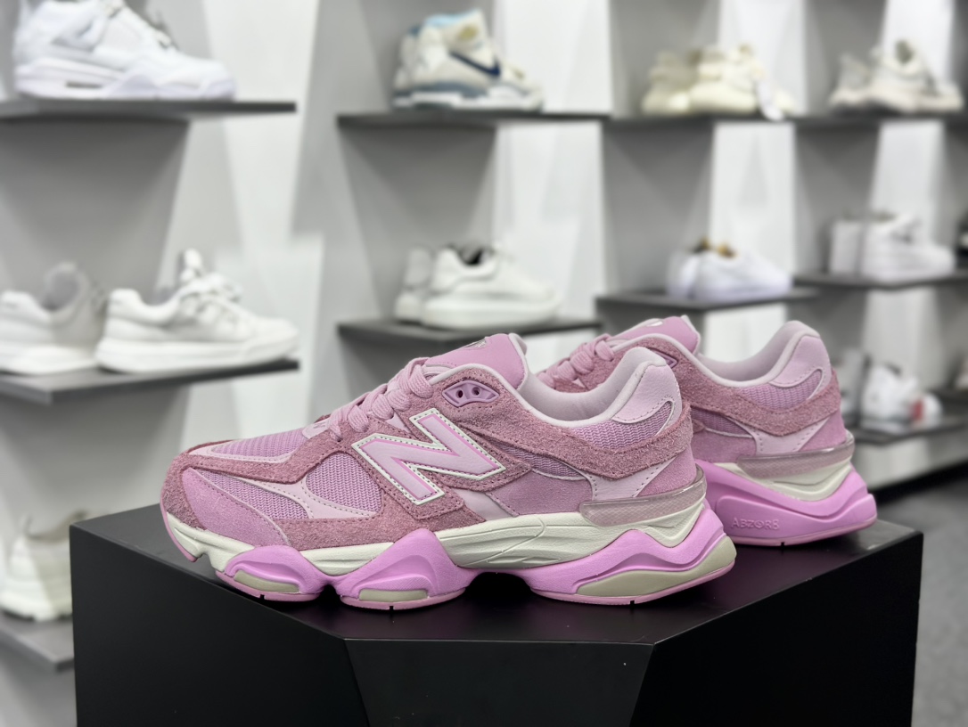 NB新百伦New Balance 9060”Pink Overdye”系列复古百搭跑步鞋“浸染浅粉做旧”U9060APP