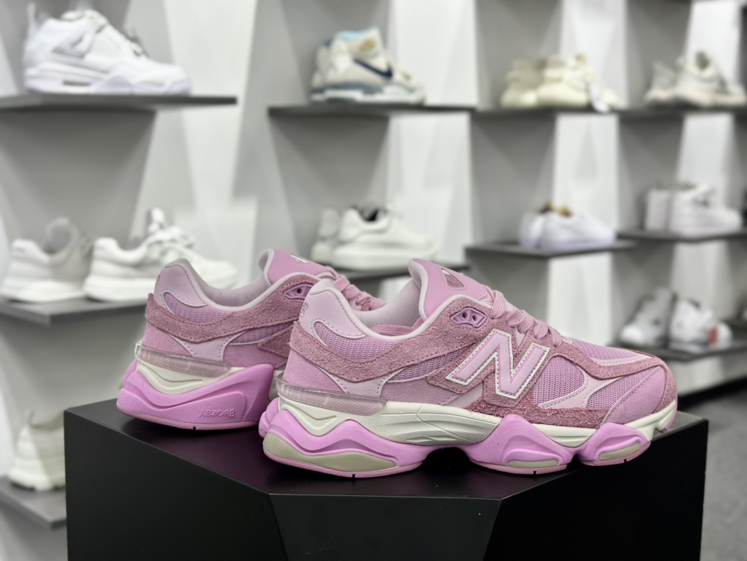 NB新百伦New Balance 9060”Pink Overdye”系列复古百搭跑步鞋“浸染浅粉做旧”U9060APP