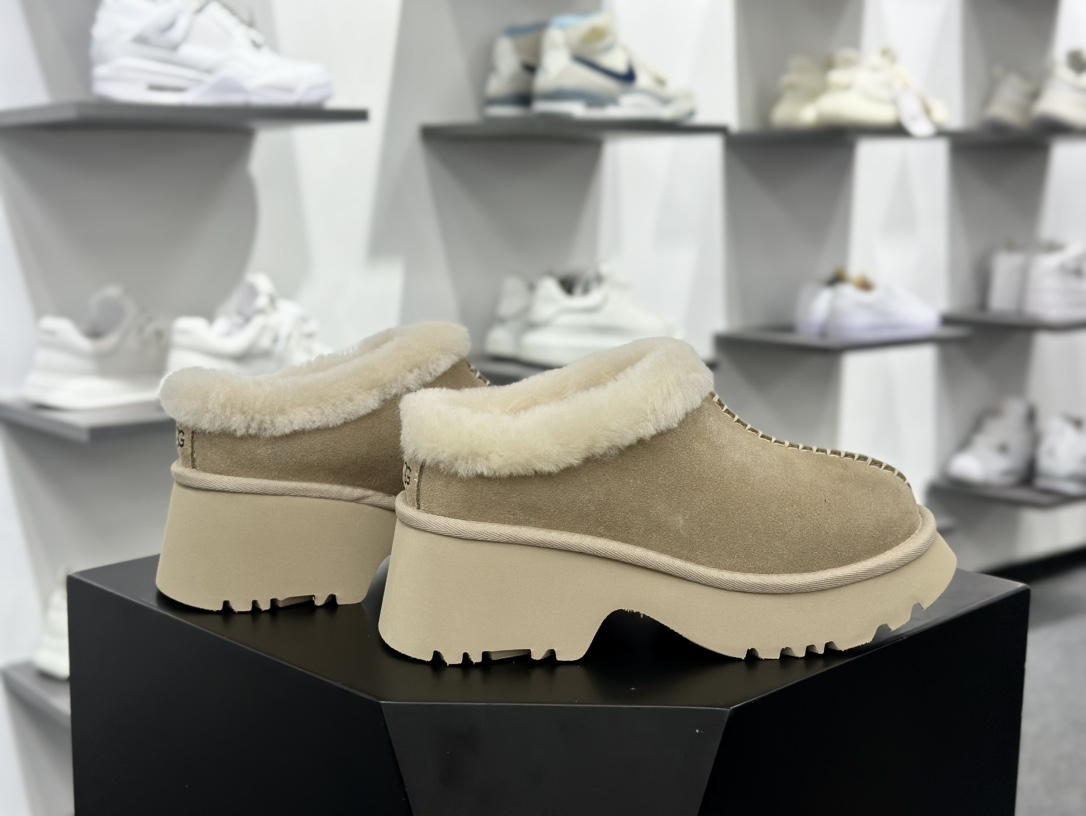 UGG W New Heights Cozy Clog 新高地缝线系列加厚拖鞋“芥菜籽色加绒”1162510-MDSD