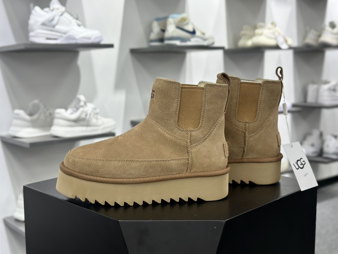 UGG Classic Chelsea Platform Mini Boot 经典系列西靴“栗子棕加绒”1134526/1158051-CHE