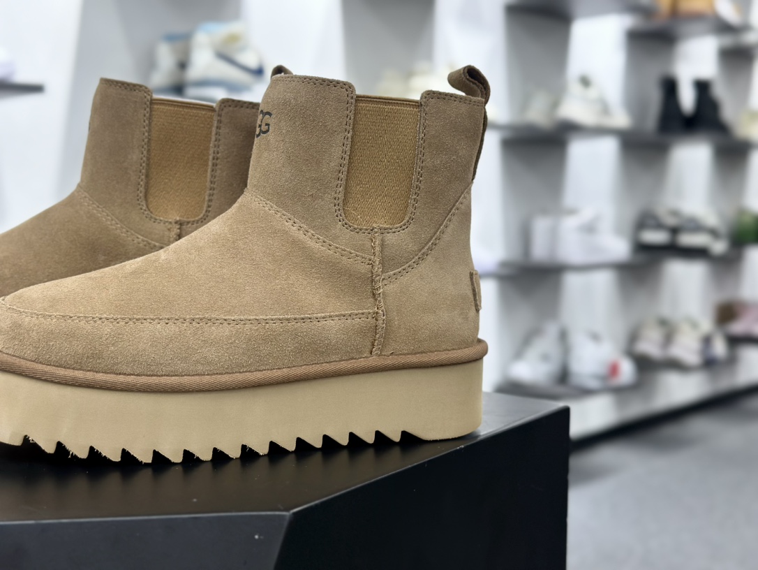 UGG Classic Chelsea Platform Mini Boot 经典系列西靴“栗子棕加绒”1134526/1158051-CHE