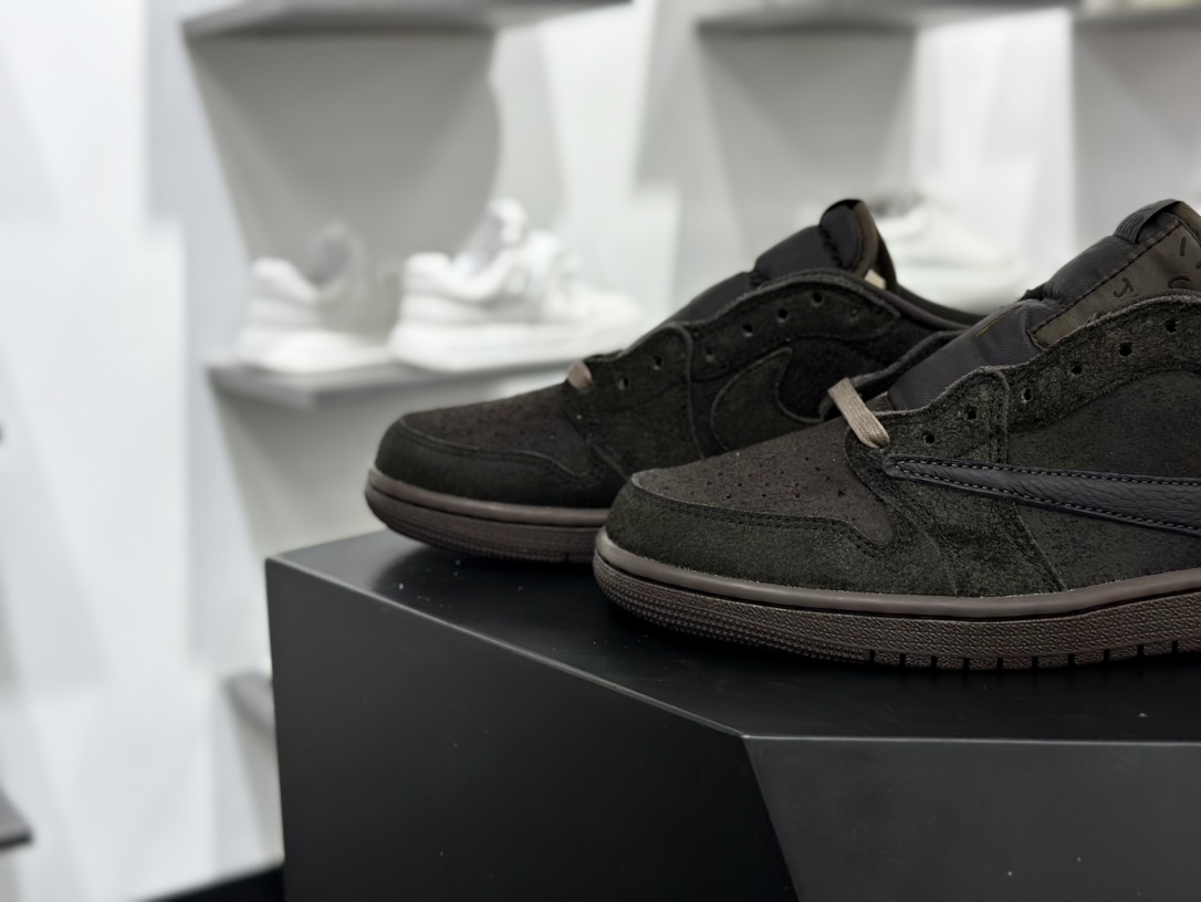 Travis Scott X Nike Air Jordan 1 Low OG SP”Velvet Brown”AJ1乔丹一代篮球鞋“TS联名咖啡棕黑倒钩11.0”DM7866-202