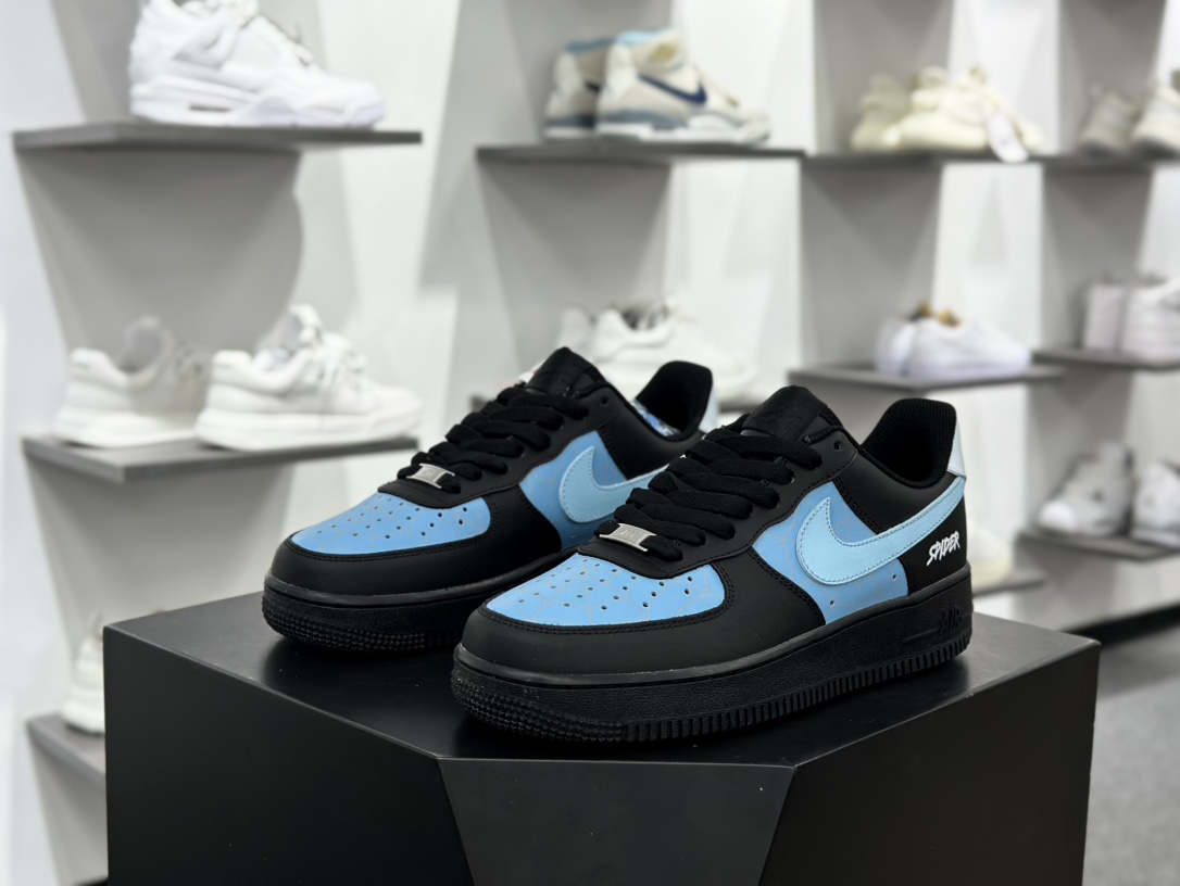 耐克Nike Air Force 1’07 Low”Whit Midnight Navy”空军一号板鞋“皮革黑蓝钩子”CW2288-020