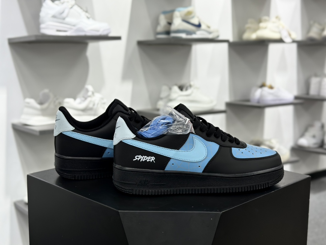 耐克Nike Air Force 1’07 Low”Whit Midnight Navy”空军一号板鞋“皮革黑蓝钩子”CW2288-020